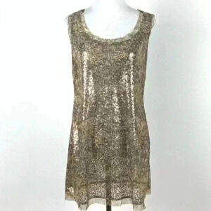 New motherhood maternity top size S Bronze sequins